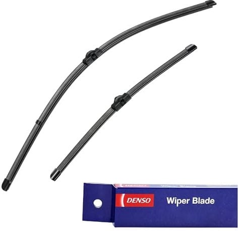 DENSO Flat Front Window Wiper Blade DF155-650/425mm - Premium All Season Replacement Wipers - Side lock Arm - LHD/RHD