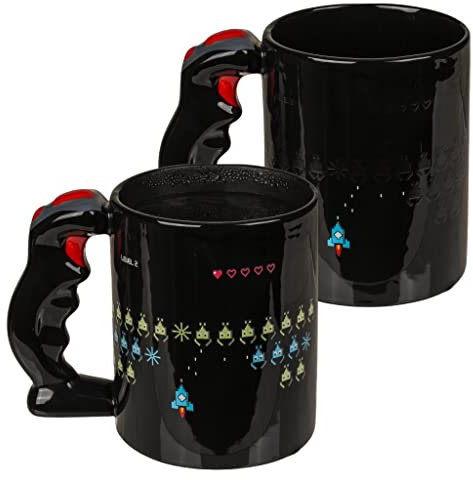 Gamer Coffee Mug with Controller Handle, Coffee Cup Tea Cup Ceramic Capacity 300 ml for Hot and Cold Drinks with Thermal Effect (Power Up)
