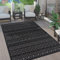 Paco Home Outdoor Teppich wetterfest & langlebig Moderne Boho-Designs mit 3D-Effekt Skandi-Look UV-beständig & robust für Balkon, Garten, Wohnzimmer & Küche, Grösse:240x340 cm, Farbe:Anthrazit