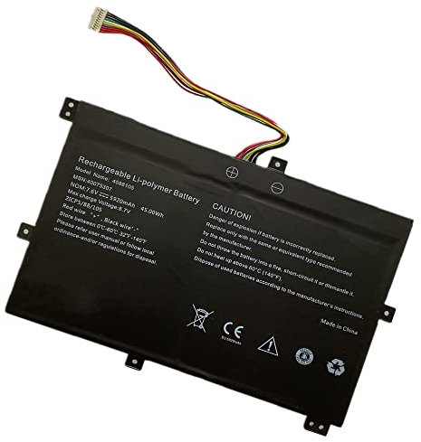 WXKJSHOP 4588105 40069191 Batterie de rechange compatible avec Medion CW140 Akoya S4403 S4401 7,6 V 45 Wh