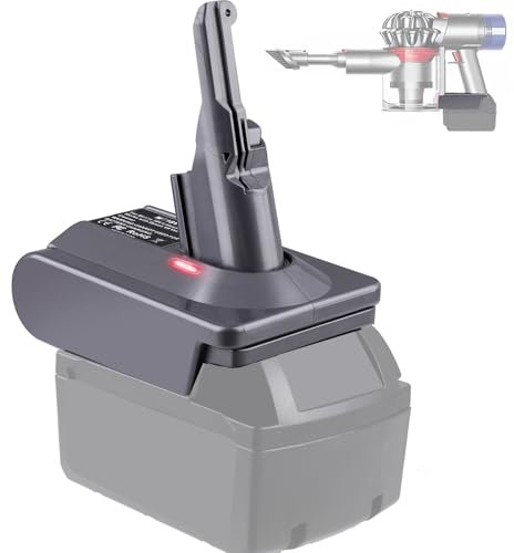 TPDL Upgrade V7/V8 Battery Adapter, for Milwaukee M18 18V Li-ion Battery, Replace for Dyson V7 and V8 Battery Series Cordless Stick Vacuum Cleaner (V7 V8 Common)