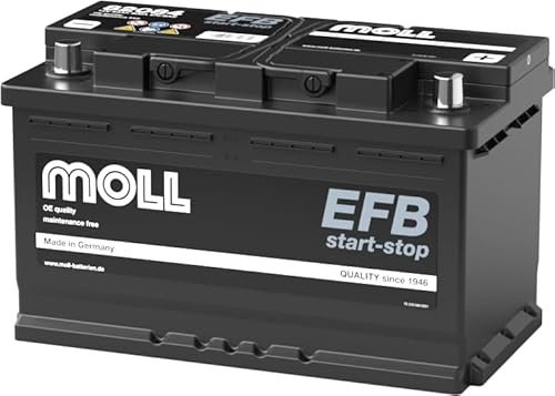 MOLL EFB start/stop Starterbatterie 12V Autobatterie (Moll EFB 82084)