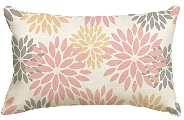 Artoid Mode Rosa Blumen Dahlien Sommer Kissenbezug, 30x50 cm Saisonnal Zierkissenbezug Couch Wohnzimmer Deko