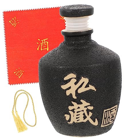Luxshiny Vaso Di Vino Brocca Di Vino Pentole Di Sake Tradizionali Caraffa Di Sake Giapponese Lattina Di Vino Sigillata Vasi Di Vino Cinesi Contenitori Calice Magnaccia Terracotta Vintage ▾
