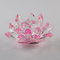 BBTISG Kristall Lotus Blume Kerzenhalter, Rosa Bunter Kristall Lotus Flower Teelicht Kerzenhalter Lotus Kristall Kerzenhalter Kristallglas Kerzenhalter Lotus Blume Schale Kristall Lotus Blume