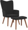 vidaXL Chaise de Relaxation avec Repose-Pied Siège de Relaxation Chaise de Détente Fauteuil de Salon Salle de Séjour Maison Noir Velours