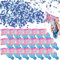 Joycabin 20 Stück Gender Reveal Konfettikanone, Konfetti Pistolen Set, 100% Biologisch Abbaubar Konfetti Für Geschlecht Verkünden, Baby Junge Mädchen Gender Reveal Partybedarf(Blau)