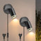 BOYIR Applique Murale Intérieure avec Interrupteur et Prise - Lampe Murale LED avec Câble, Applique Murale Noir Orientable 350° Spot Mural GU10 pour Salon Chambre Couloir, Sans Ampoule, Lot de 2