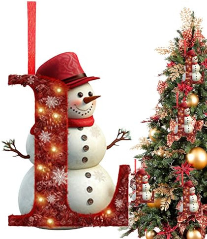 26 Buchstaben Weihnachtsbaumschmuck, Buchstabe Weihnachtsbaum Hängende Anhänger, Personalisierte Weihnachtsschmuck, Weihnachtsbuchstaben Anhänger, Hängende Weihnachten Alphabet Buchstaben für