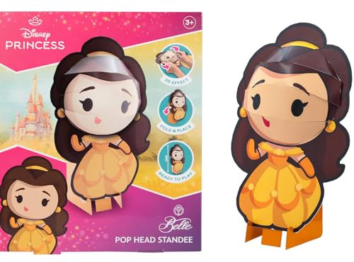 Disney Princess Belle - Figura 3D Pop Head 30 cm – Beauty and The Bestia – Figura coleccionable – Juguete idea de regalo (DPB24336)