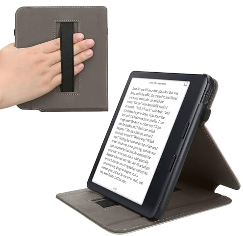 kwmobile Schutzhülle kompatibel mit Kobo Kobo Libra Colour/Tolino Vision Color - Hülle e-Reader mit Schlaufe Ständer - - Rosegold