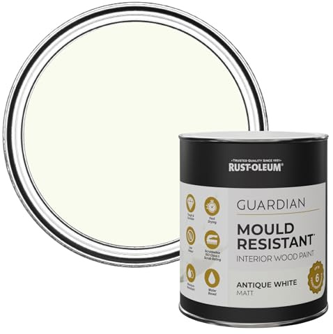 Rust-Oleum White Guardian Mould Resistant Interior Wood Paint in Matt Finish - Antique White 750ml
