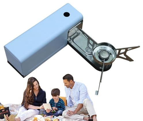 Réchaud de randonnée, brûleur de poêle portable | Batterie de cuisine à cassette pliable pour les pique-niques - Poêle portatif coupe-vent de chauffage de cuisine de camp de 2800W pour la pêche sur gl