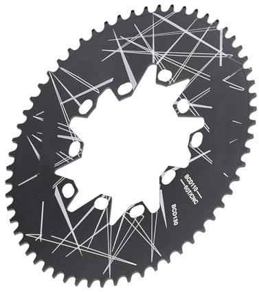 Plato ovalado 110/130BCD de aleación de aluminio de alta resistencia 52T/54T/56T/58T/60T, plato estrecho y ancho para bicicleta plegable de carretera