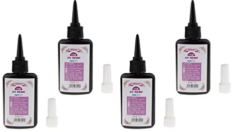 misppro 4 pegamento epoxi transparente de resina UV para fundición de resina, fabricación de joyas y manualidades, 100 g