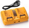 2-Ports Battery Charger Replacement Compatible with Dewalt 12V/20V Lithium-Ion Batteries – Fast and Smart Charging Indicator Compatible with DCB Series Lithium Batteries, with Dual USB Output Ports