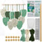 Suo Long Makramee-Blätter-Wandbehang-Set, Makramee-Sets für Erwachsene und Anfänger, einfaches Makramee-Blatt-Aufhängeset mit vorgeschnittener Makramee-Schnur, Anleitung (evtl. nicht in deutscher