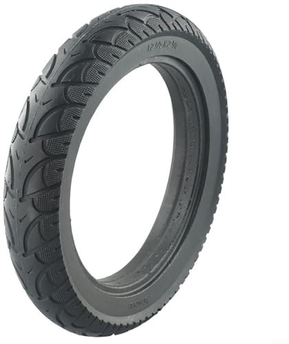 URPIZY Solides Reifen 12 1/2x2 1/4 (57-203) Für E-Bike Scooter 12,5X2,125 Zoll Gummi Vollreifen Pannensicher Ersatzreifen Für Elektroroller Fahrrad Schwarz