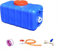 Water tank, large capacity water tank with tap and hose, portable plastic water storage cube for home and outdoor use