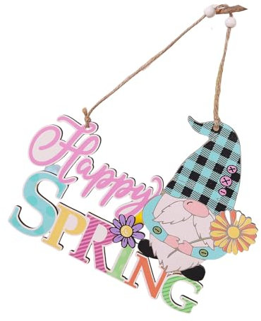 PUGEOAMN Hölzerne Hängende Schilder Frohe Schild Türdekorationen Für Frühlingsparty Innen Freien Osternkranz Freien