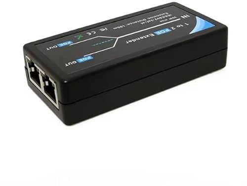 SMLIGHT 1-to-2 port POE Extender / ethernet Switch with IEEE 802.3af Standard for NVR IP CCTV Camera AP IP VOICE POE Extend 100 meters Cat5/Cat5e/Cat6 100Mbps