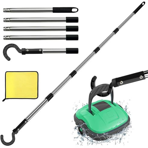 TUIBEIDAMAI Ganchos para Robots De Piscina con Poste Telescópico 185cm, Pool Vacuum Sweeper Hooks, Gancho De Agarre para Aspiradora De Piscina, Ganchos para Todos Los Limpiadores RobóTicos De Piscina