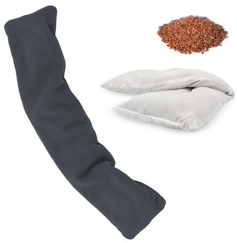 FISHTEC Tour de Cou Chauffant - Graines de Lain et Lavande - Micro-Ondes - Rechauffe et Soulage les Douleurs - Douceur et Confort - Housse Amovible et Lavable en Machine à 30° - 43 cm