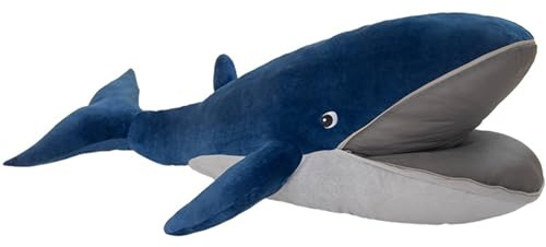 Wal Plüschtier Plüsch Kuscheltier,Realistisches Wal Plüschtier,160 cm lang riesen Wal Kuscheltier XXL, Riesiges Kuscheliges Stofftier für Ozeanliebhaber, Niedlicher Wal Plüsch Puppe (160cm)
