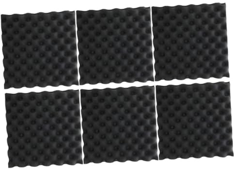 BESPORTBLE 6 Stück Selbstklebende Schalldämmmatten 30x30x2cm Akustikpaneele aus Schallabsorbierendem Schwamm für Wohnraum Studio und Büro