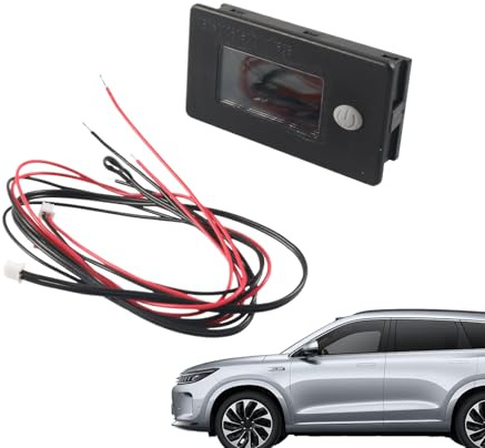 Moniteur de Batterie pour Camping-Car | Écran LCD d'Indicateur de Batterie avec Capteur de Température °C,Voltmètre Temps Réel pour Véhicules, Bateaux et de l'État de la