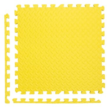 QUXVUIS 20 Stück Baby Puzzles, Bodenteppich, Kindermatratze, rutschfeste Schaumstoffdecke, elastische Geräuschreduzierung, Spielmatte, Geschenke für Zuhause, Gelb