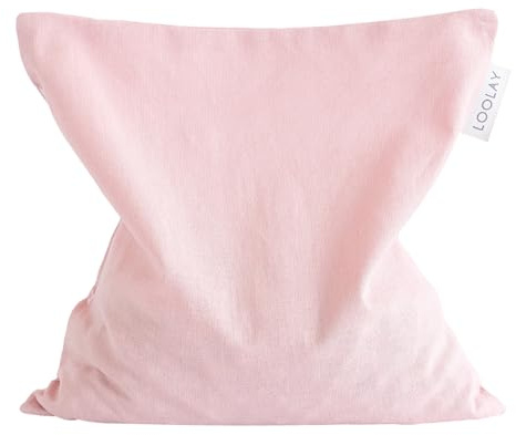 LOOLAY Kirschkernkissen Mikrowelle 20x20 cm – Wärmekissen aus 100% Baumwolle – Kirschkern Kissen Ideal bei Muskelverspannungen oder Menstruationsbeschwerden (rosa)