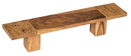 Woodkings® Handtuchhalter Leeston Echtholz Palisander massiv 50cm Handtuchstange Massivholz Badmöbel Wandregal