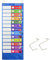 Taschendiagramm als Tages- oder Klassenplan; mit 26 Karten,13 + 1 Taschen; 13 farbige+13 leere doppelseitige wiederverwendbare Karten, (33cm x 91cm, Englische Ver.)