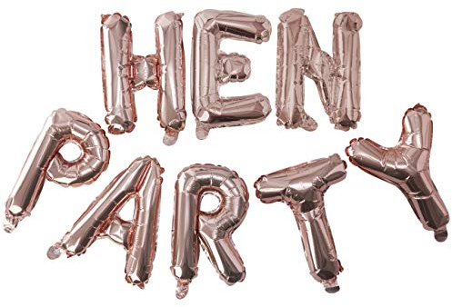 Ginger Ray Rose Gold Hen Party Balloon Bunting - No Helium Needed - Team Bride