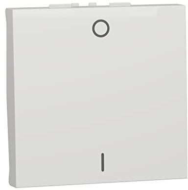 Schneider Electric NU326218 New Unica, Interruptor Bipolar 16A, 2 Módulos, Prod. Sostenible Green Premium, Instalación Fácil- Antracita