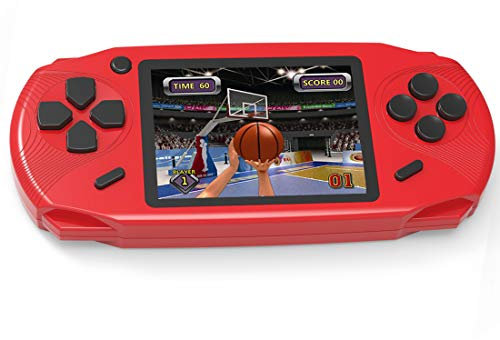 Beijue Console di gioco retrò portatile a 16 bit per bambini e adulti, schermo LCD da 3,0, 100 giochi classici precaricati, ricaricabile tramite USB, rosso