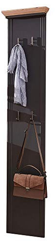 Lomadox Landhaus Garderobenpaneel in Graphit mit Artisan Eiche, B/H/T 41x195x9cm