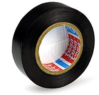 tesa Flex 53948 PVC Isolierband Rolle (10m x 15mm), Farbe: schwarz, für Elektronik, Haushalt und Auto
