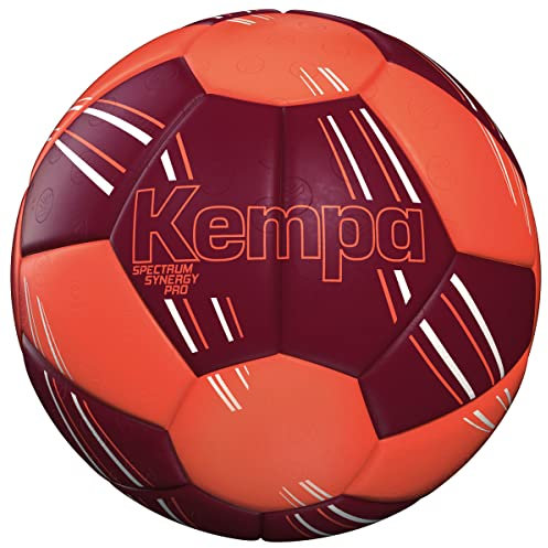 Kempa Unisex Erwachsene Spectrum Synergy Pro Handball, deep rot/fluo orange, 3 EU