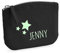 minimutz Schminktasche für Mädchen | personalisiert mit Namensdruck & Sterne | kleine Kosmetiktasche für Kinder inkl. Name | Make-up Täschchen mit Reißverschluss | Abmessungen: S (14 x 11 cm) schwarz