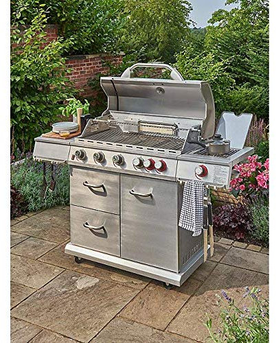 6 Burner & Side Burner Gas BBQ Grill Barbecue