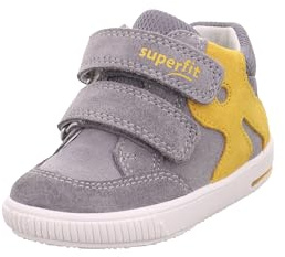 Superfit Jungen Moppy Lauflernschuhe, Grau Gelb 2500, 19 EU