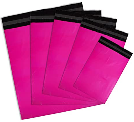 MXtore Postage Bags for Clothes Pack of 50-5 Mixed Sizes Parcel Bags for Posting Clothes Self Seal Postal Bags Packaging Bags Tear Resistant Mailing Bags Shipping Bags - Pink