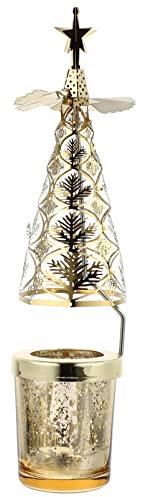 ibasenice Weihnachtskerzenständer Aus Eisen Drehbarer Kerzenhalter Für Baumkerzen Weihnachtsbaum-dekor Party-Dekoration Weihnachtsmotiv-Accessoire