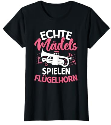 Echte Mädels Spielen Flügelhorn Horn Flügelhorn T-Shirt