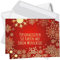 8 Weihnachtskarten - mit Ihrem Text PERSONALISIERT - Rot mit Schneeflocken - mit Umschlägen, Grußkarte Postkarte Weihnachten weihnachtlich
