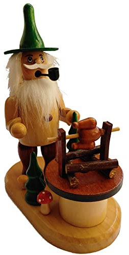 Räucherwichtel mit Grill - mit Zwei Räucherstellen! - Räucherfigur Wichtel Grill