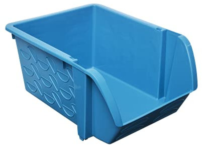 Gies stabile Stapelbox, Sichtlagerkasten 27,5 x 20 cm, BPA frei blau - Made in Germany