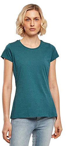 Build Your Brand Damen T-Shirt Ladies Basic Tee, Farbe Teal, Größe L